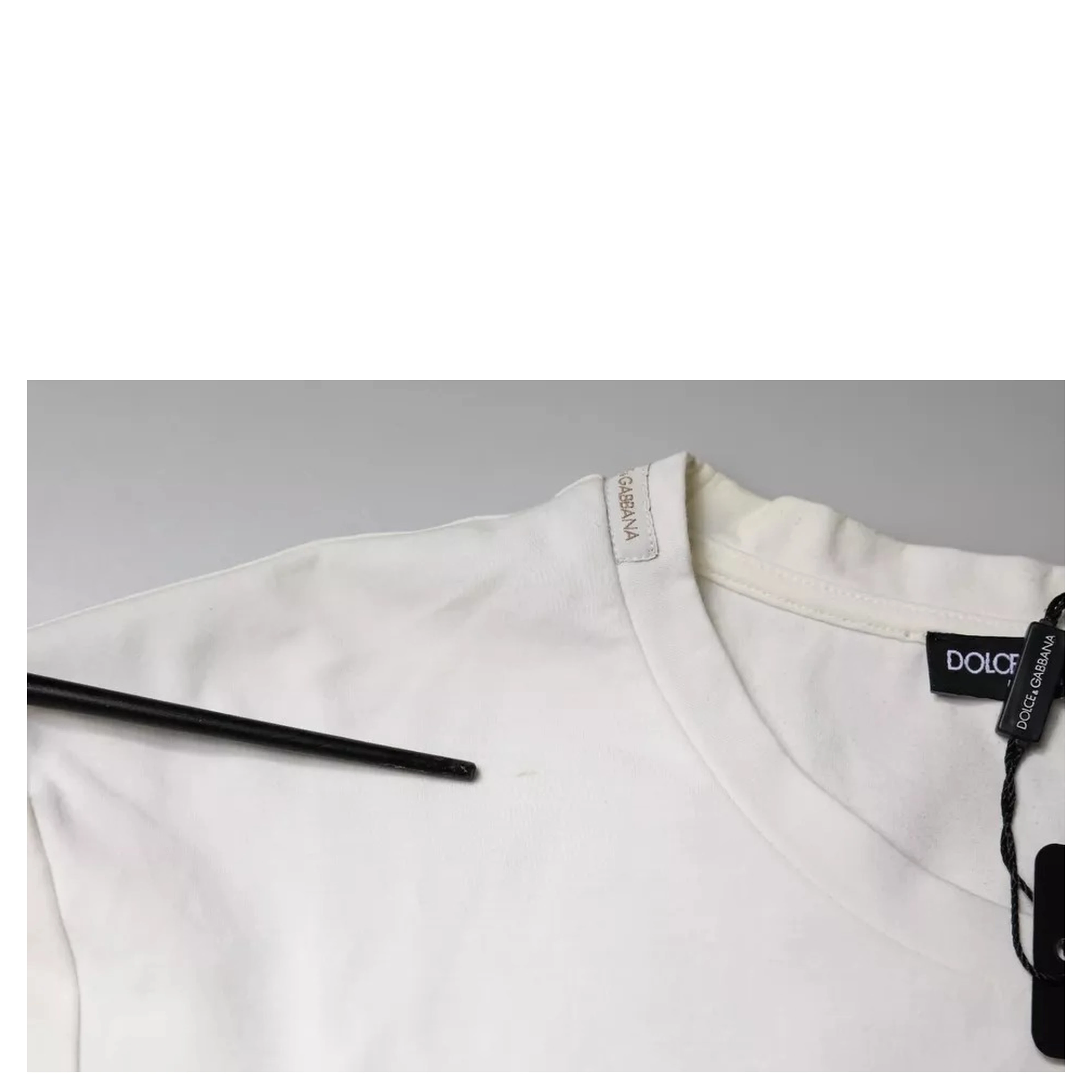 White Bandana Print Cotton Short Sleeves T-shirt