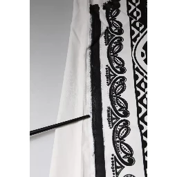 White Bandana Print Cotton Short Sleeves T-shirt