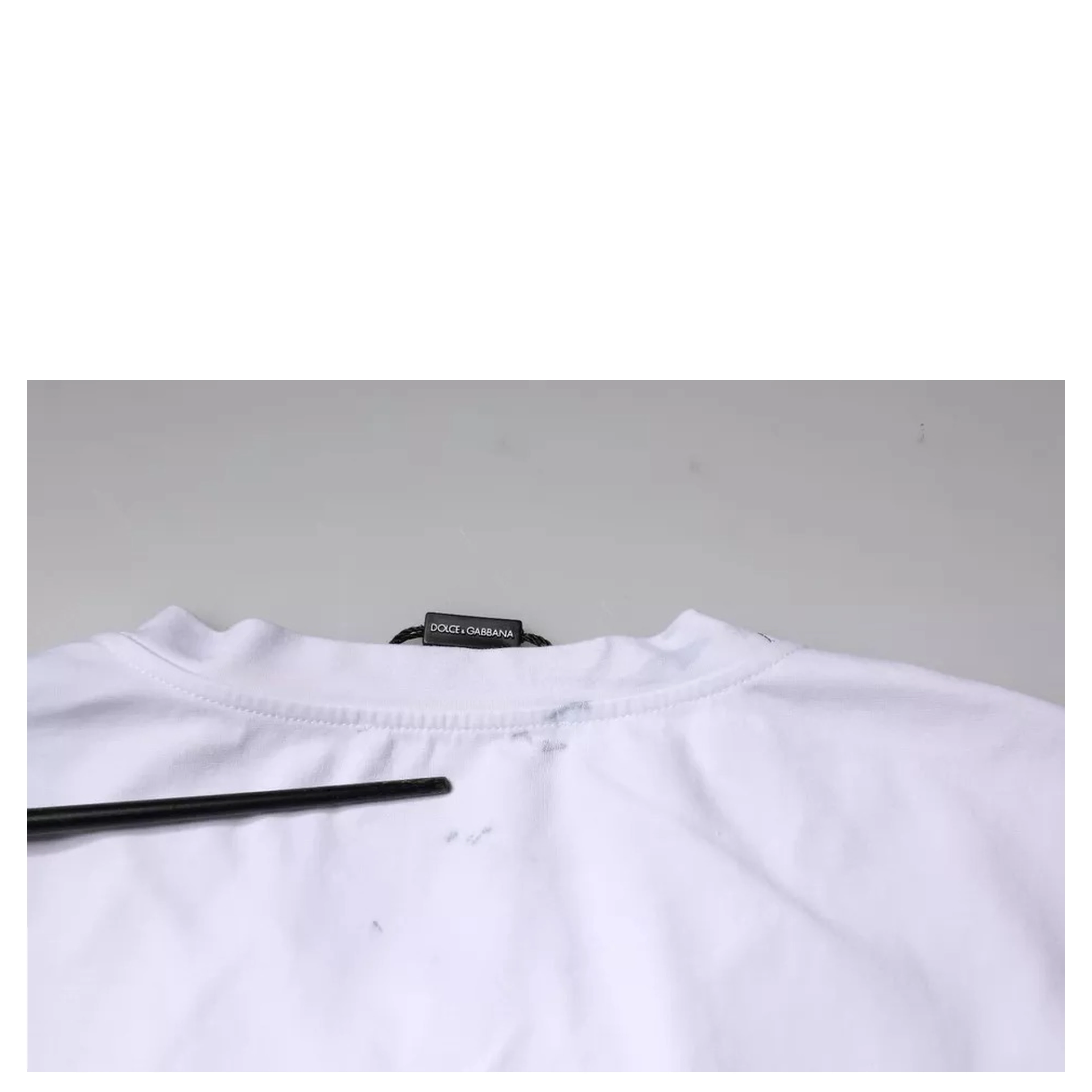 White Graphic Print Cotton Crew Neck T-shirt