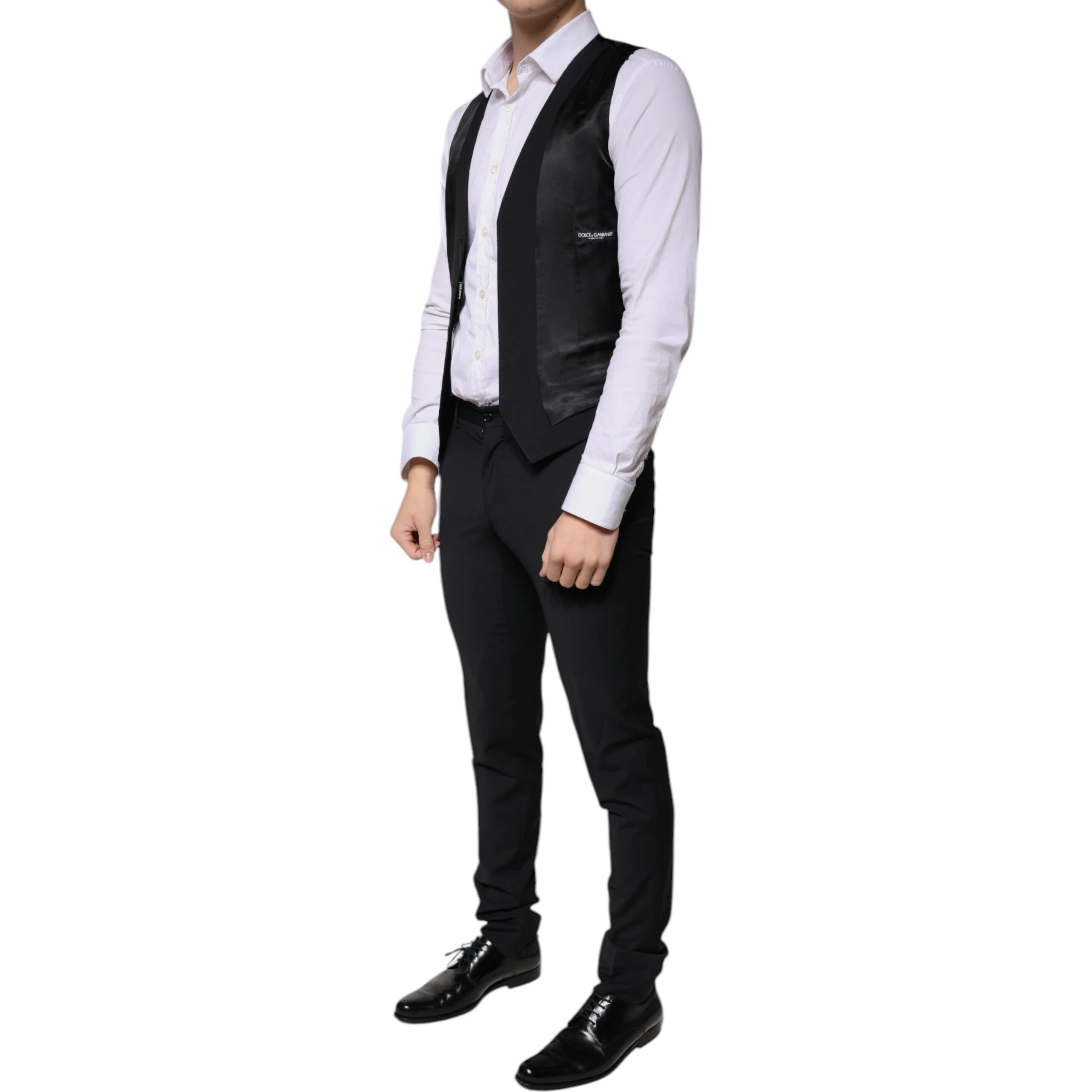 Black Wool 3 Piece Slim Fit Formal Men Suit