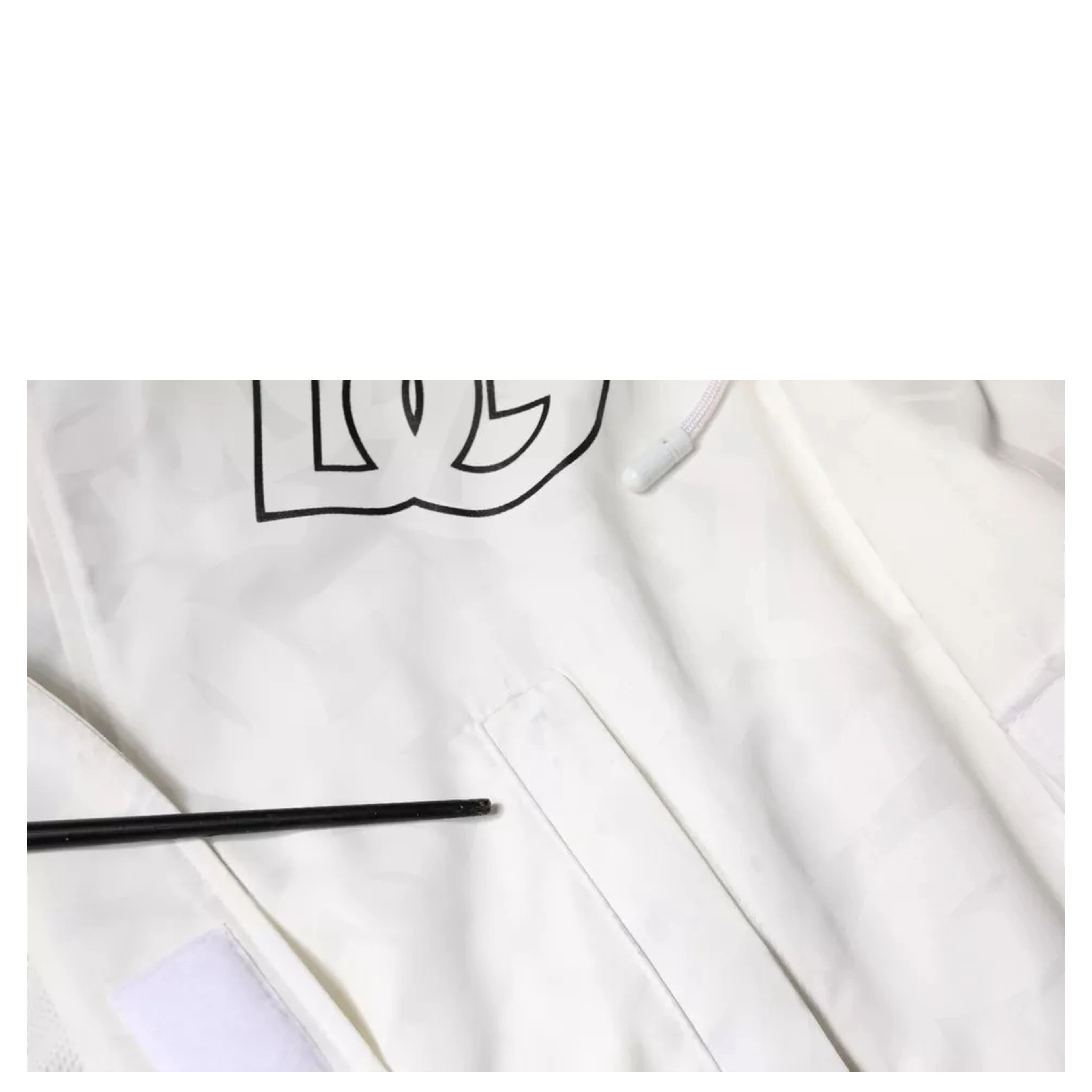 White Hooded Parka Polyester Trench Coat Jacket