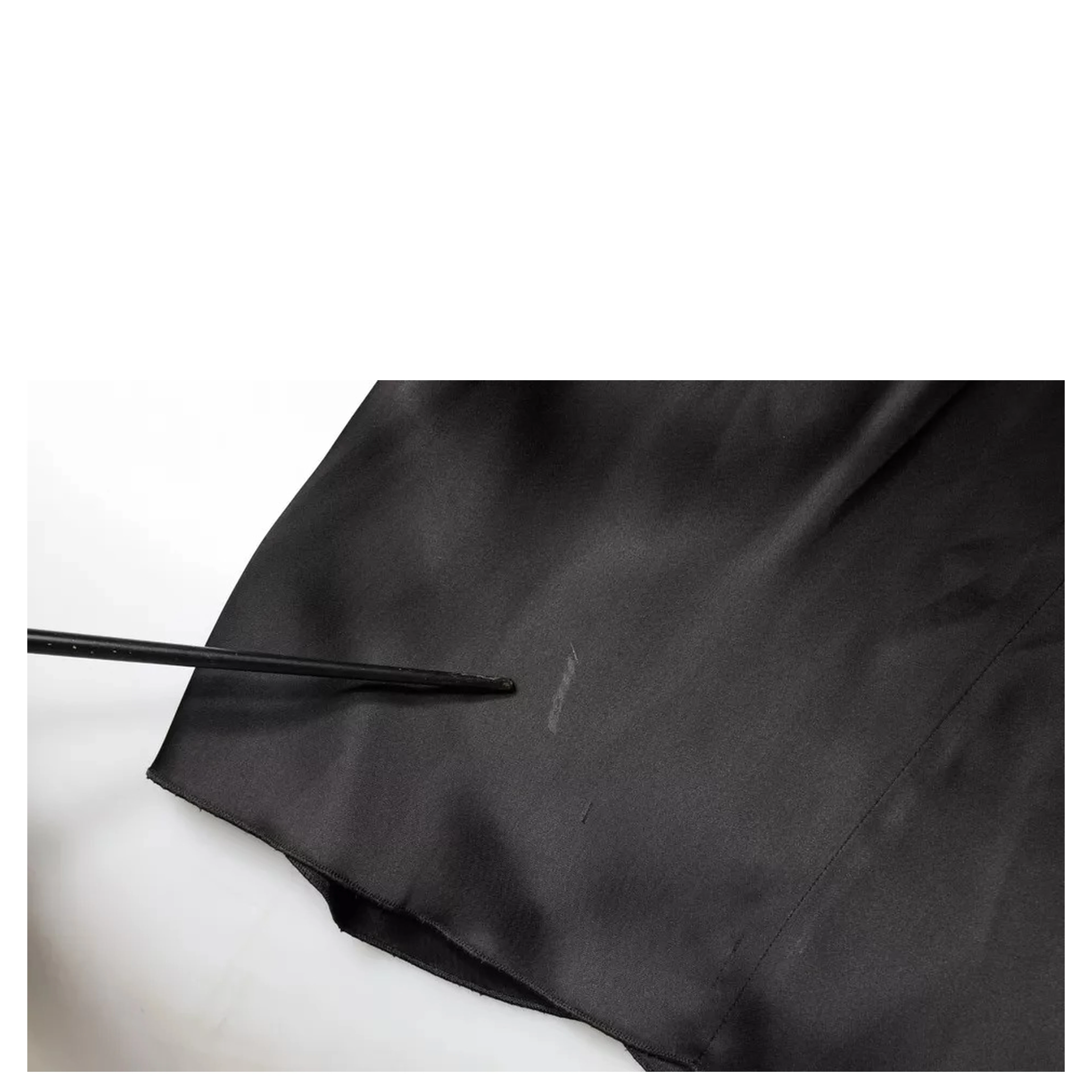 Black Satin Long Sleeves Wrap Sheath Mini Dress