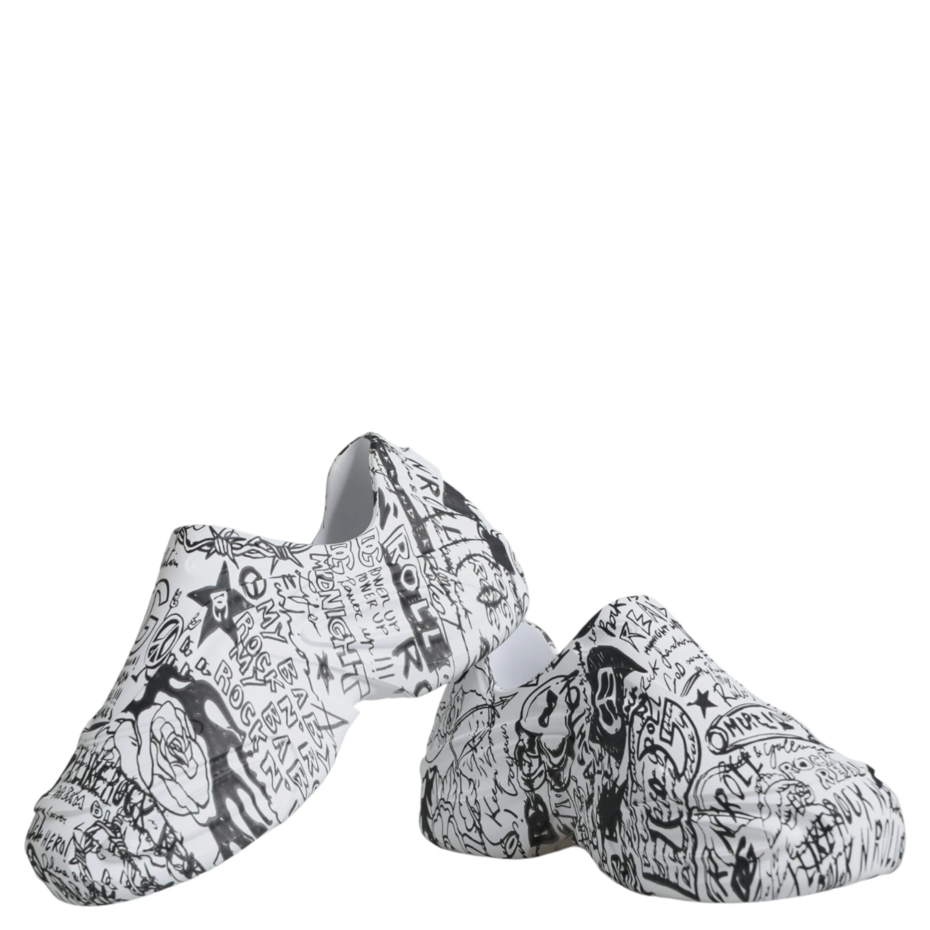 White Black Graffiti Daymaster Sneakers Shoes