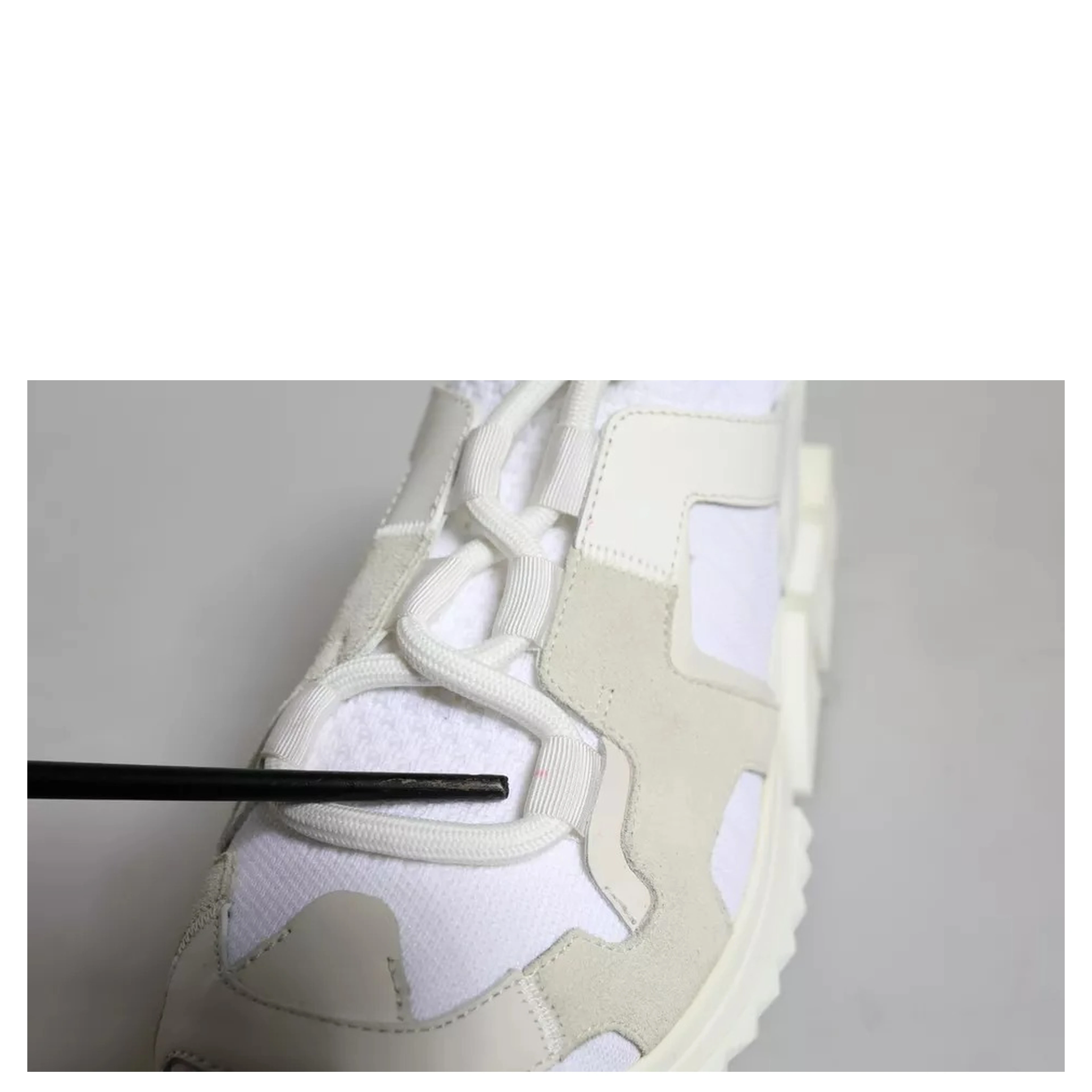 White Mesh Sorrento Trekking Sneakers Shoes