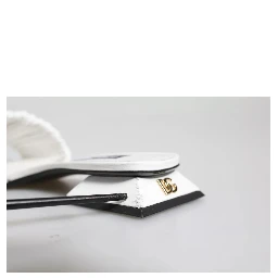 White Leather Slides Flats Sandals Shoes