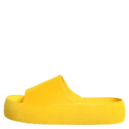 Yellow Rubber Slides Sandals Beachwear Shoes