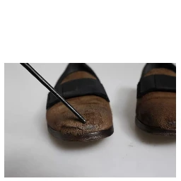 Brown Calf Hair Leather Loafers Formal Dress Shoes