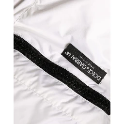 White Puffer Quilted Full Zip Coat Jacket