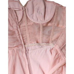 Pink Silk Strapless Maxi A-line Gown Dress