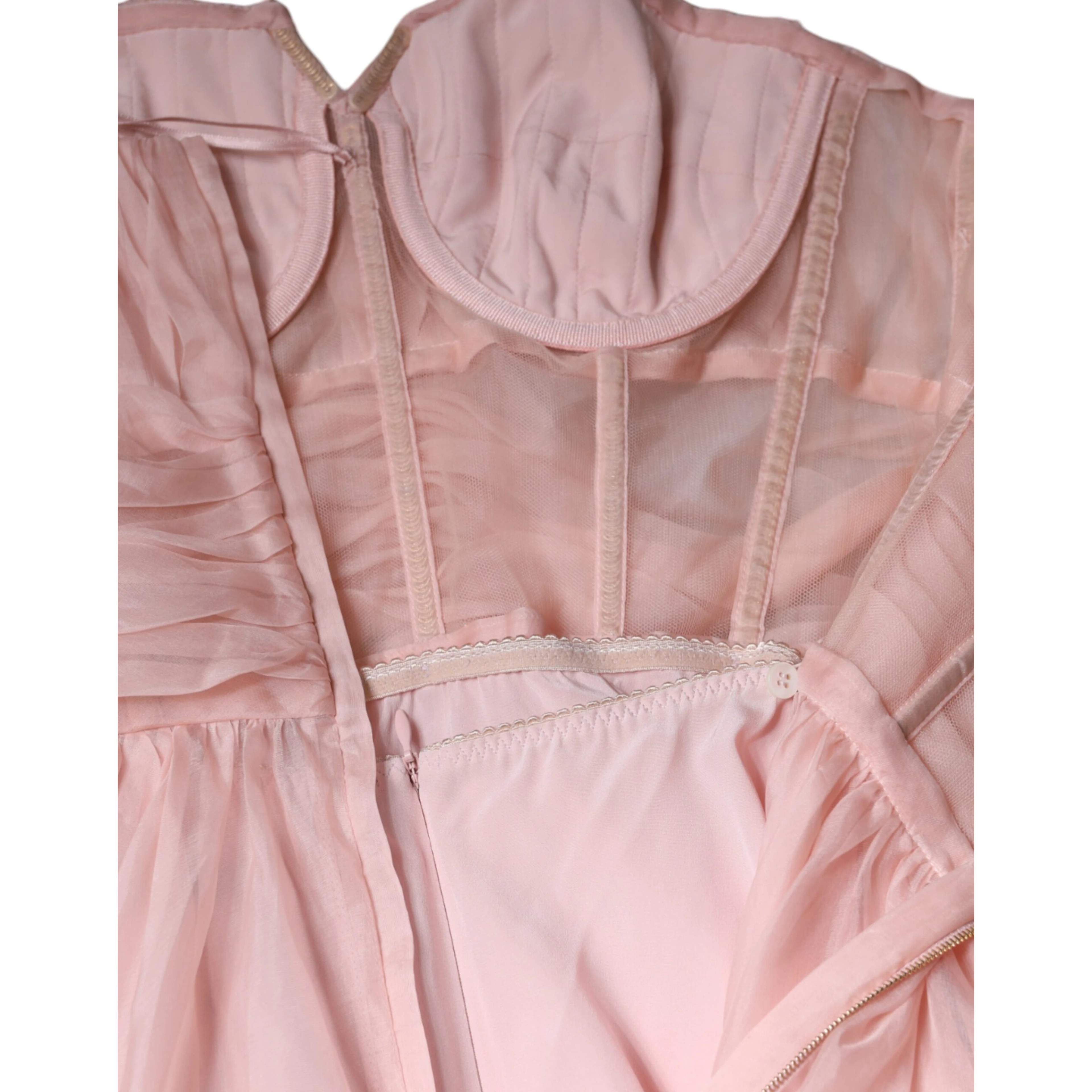 Pink Silk Strapless Maxi A-line Gown Dress