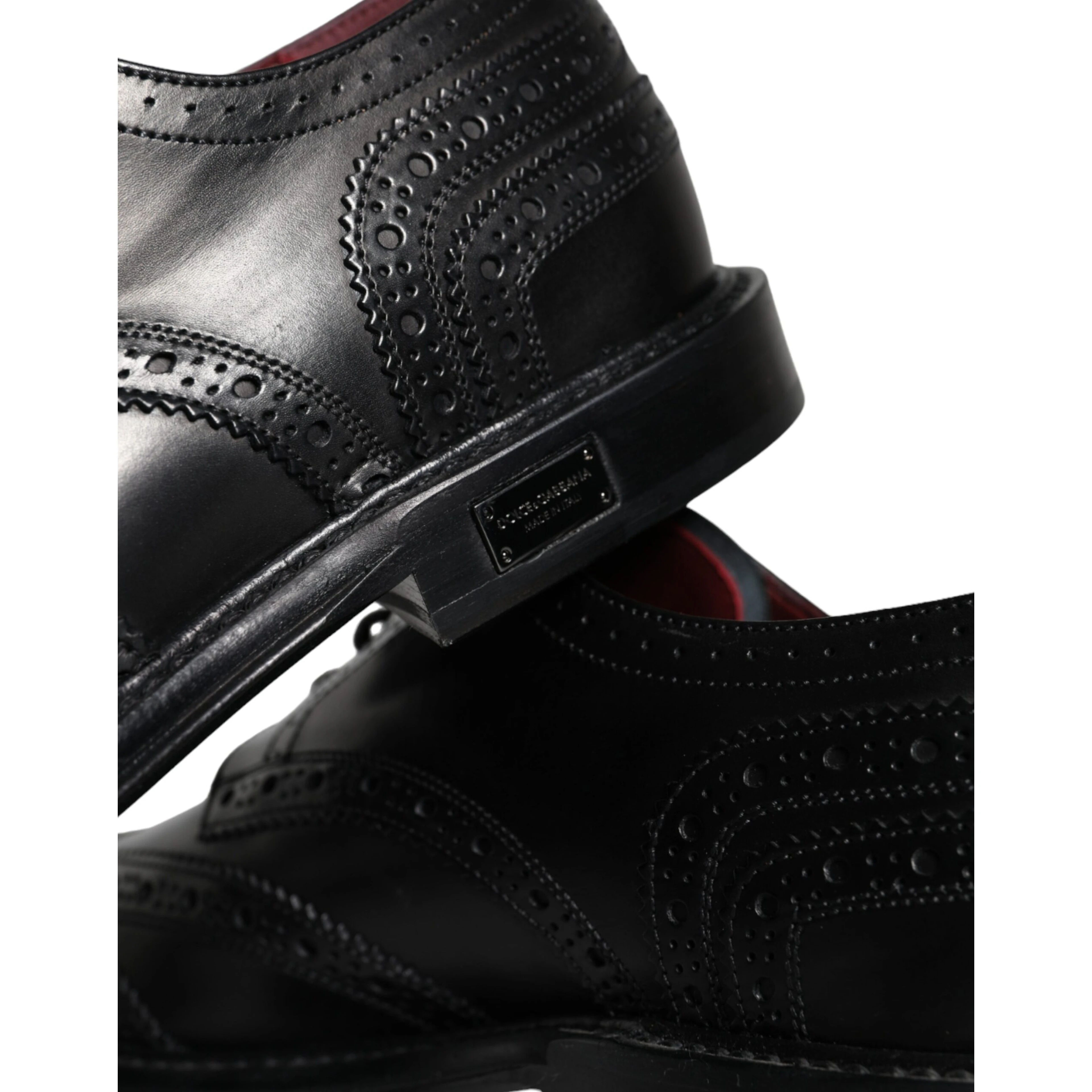 Black Leather Oxford Wingtip Formal Men Shoes
