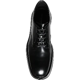 Black Calf Leather Derby Formal Dress Shoes
