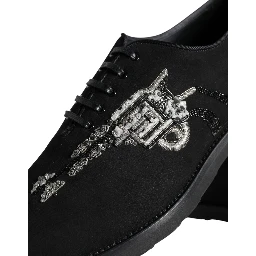 Black Suede Sicilia Lace Up Formal Shoes