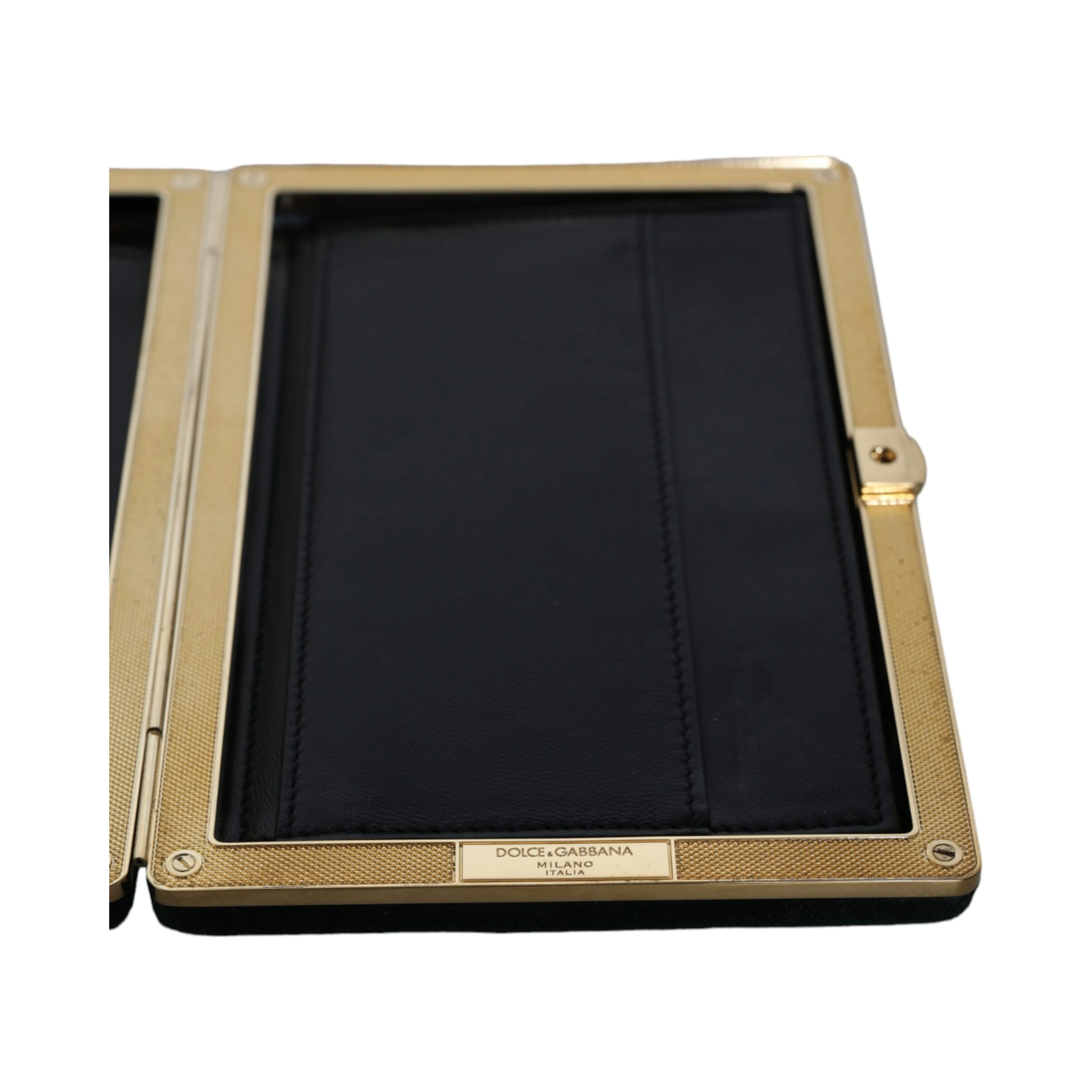 Black Velvet Gold Frame Clutch Evening Party Purse Bag