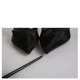 Black Mesh T-strap Stiletto High Heels Shoes