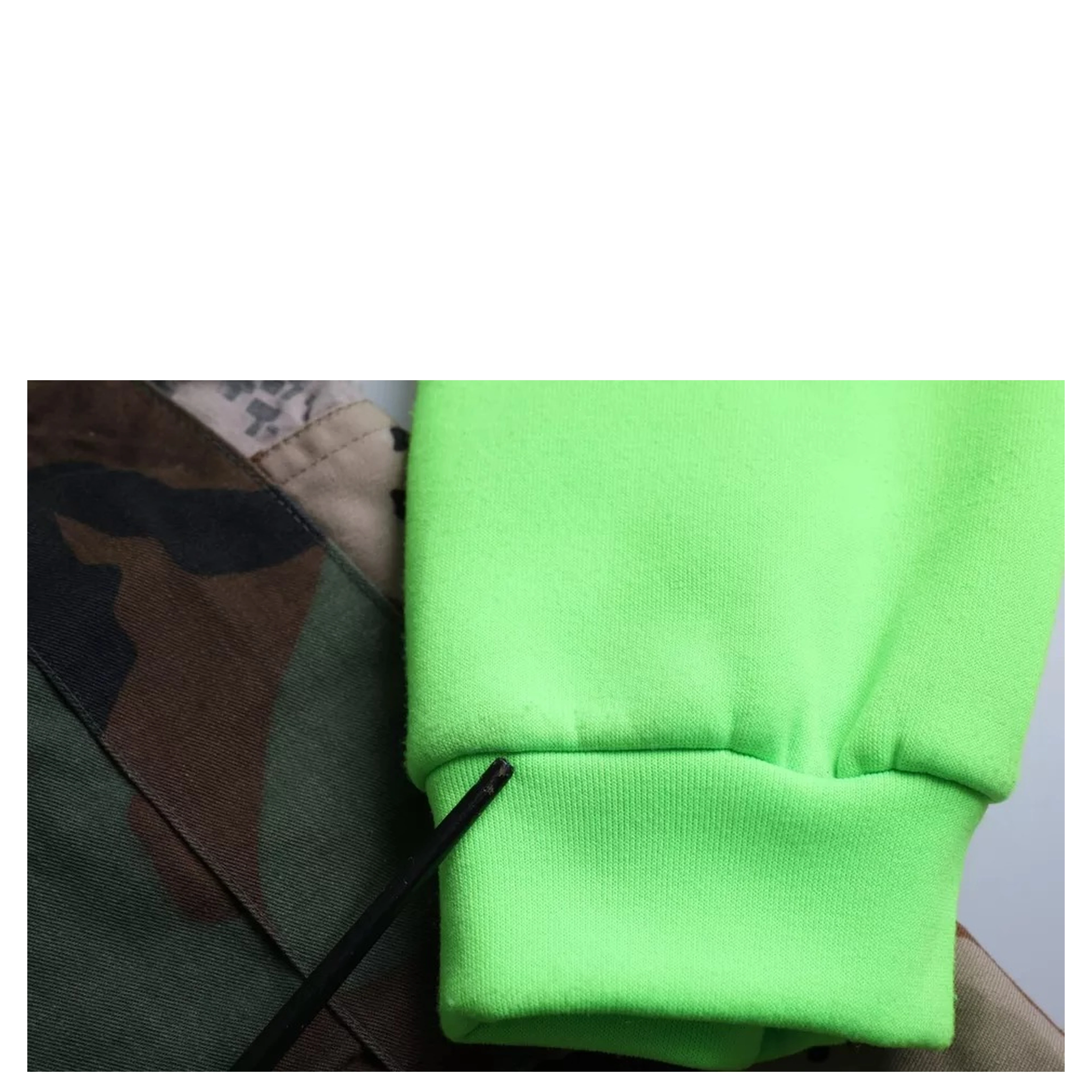 Green Patchwork Heart Crew Neck Pullover Sweater