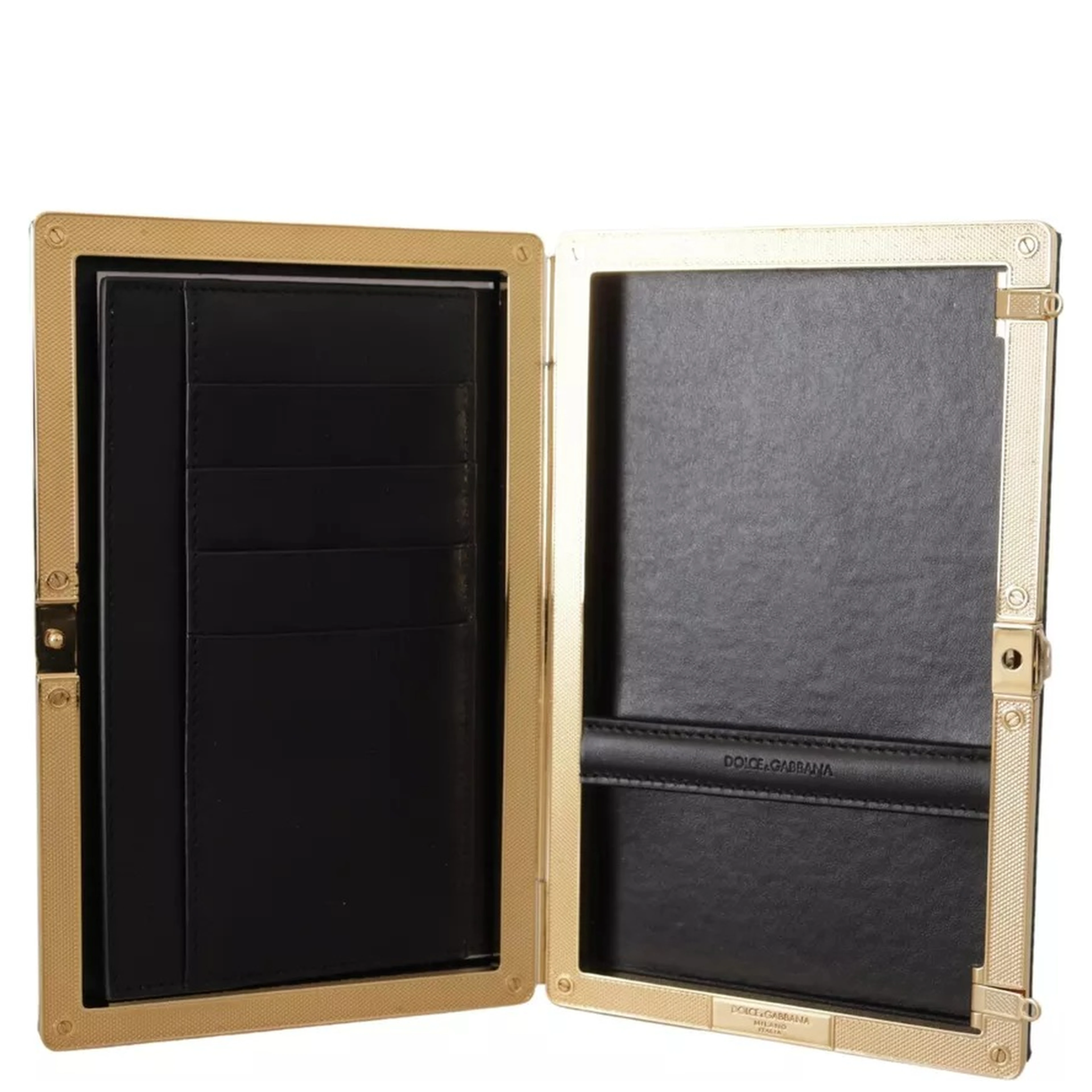 Black Silk Gold Frame Clutch Evening Party Purse Bag