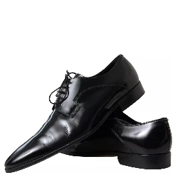 Black Polished Leather Formal Dress Shoes