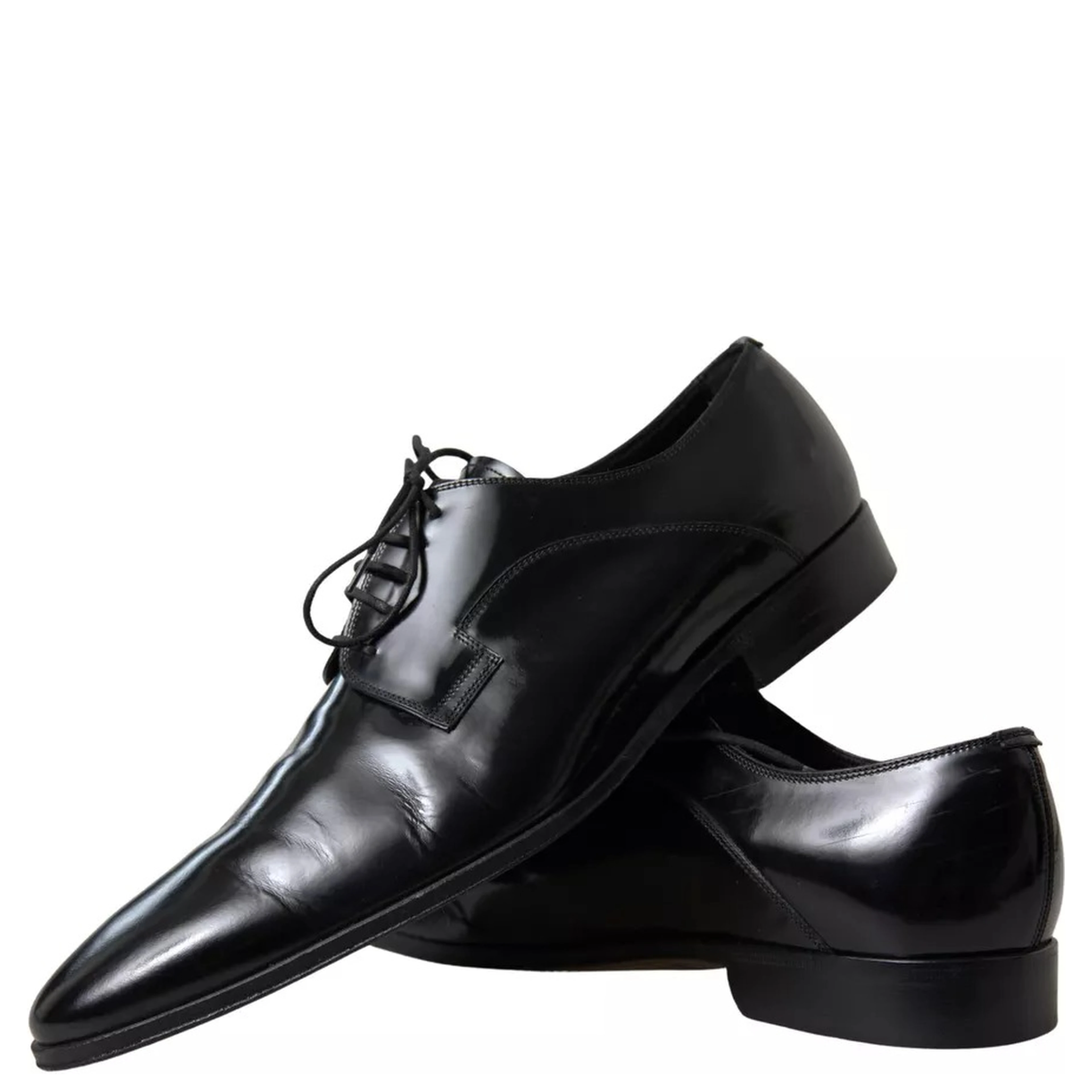 Black Polished Leather Formal Dress Shoes
