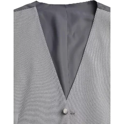 Light Blue Wool Formal Dress Waistcoat Vest