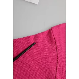 Pink Cotton Crew Neck Short Sleeves Tee Top T-shirt