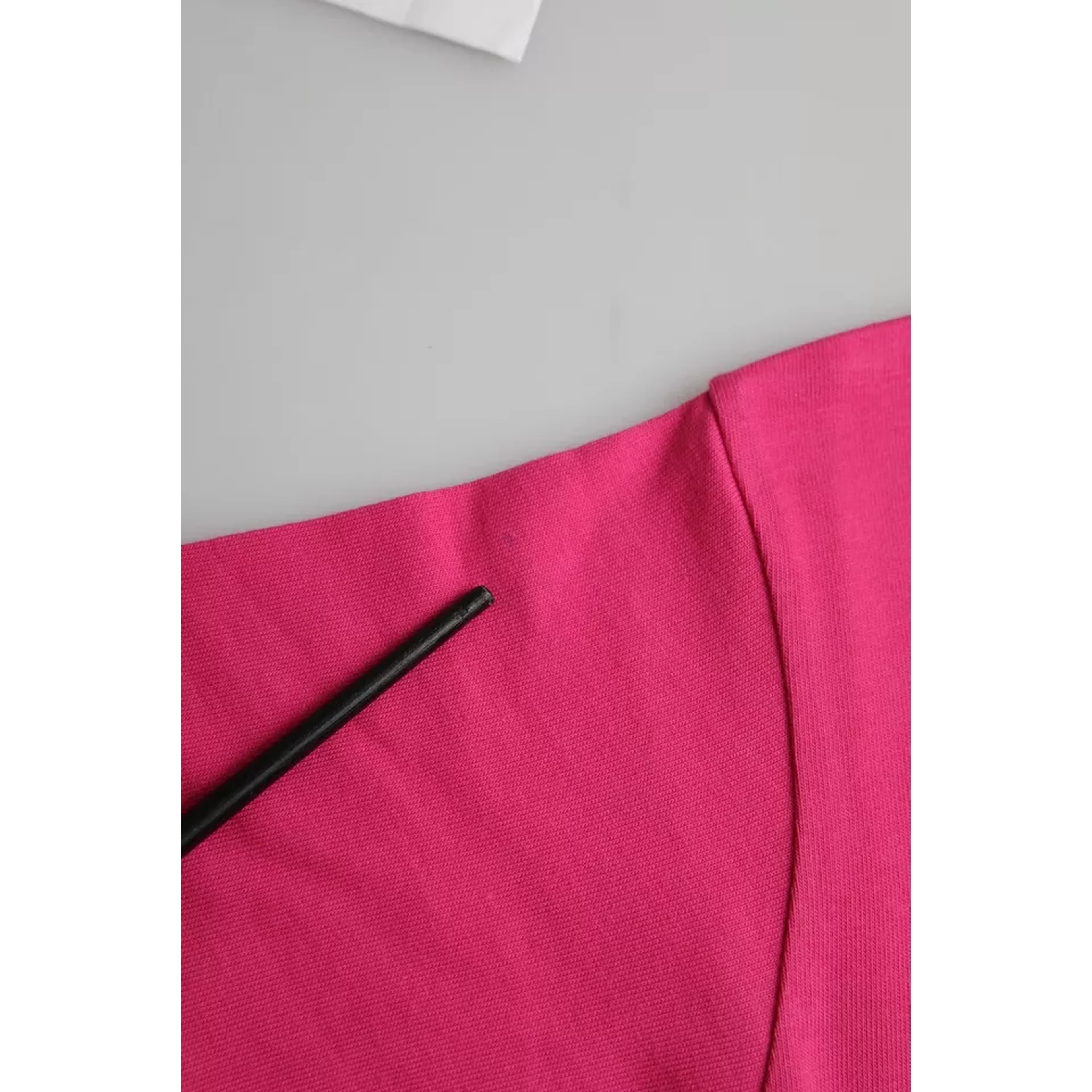 Pink Cotton Crew Neck Short Sleeves Tee Top T-shirt