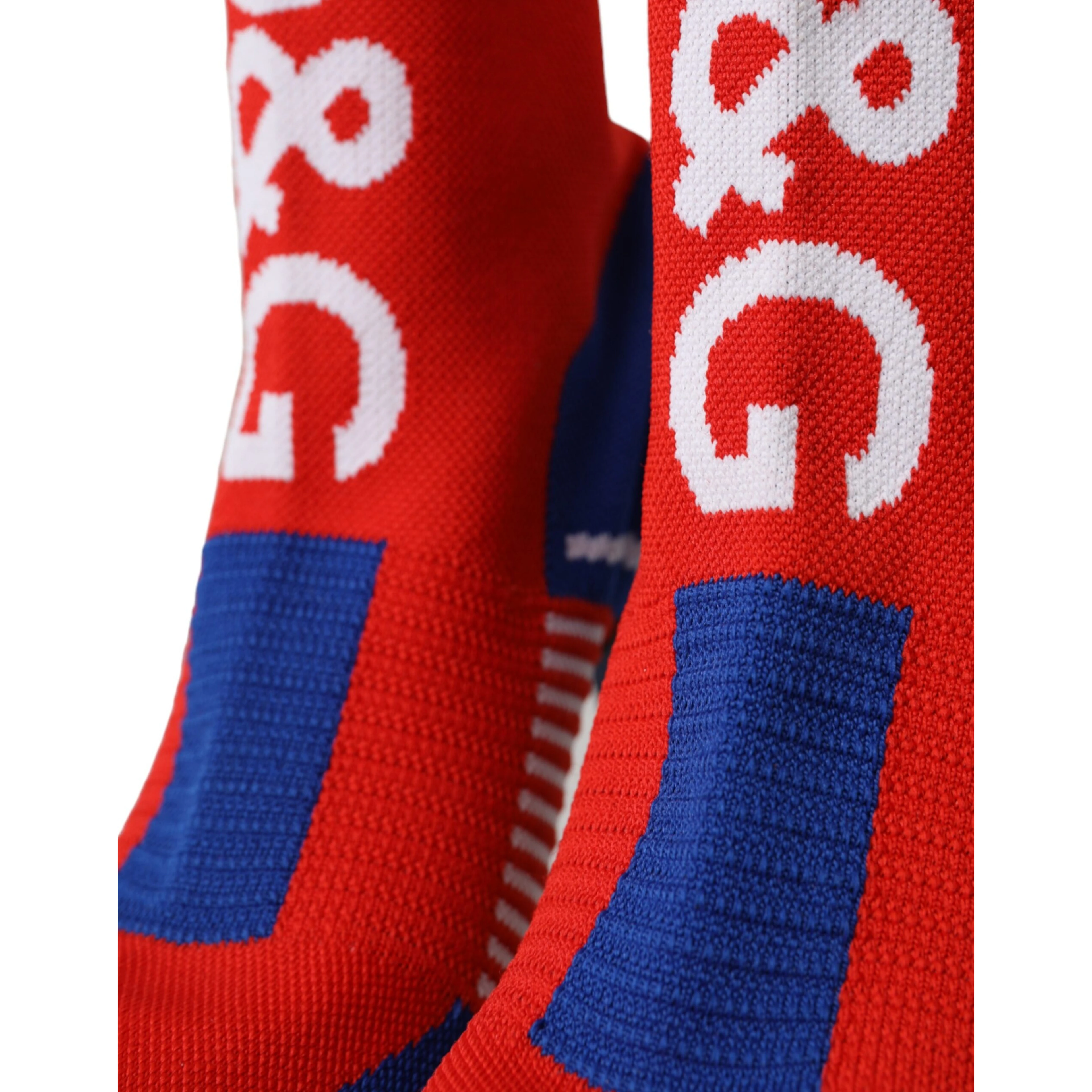 Red Blue Stretch Sock Style Short Boots Logo Shoes