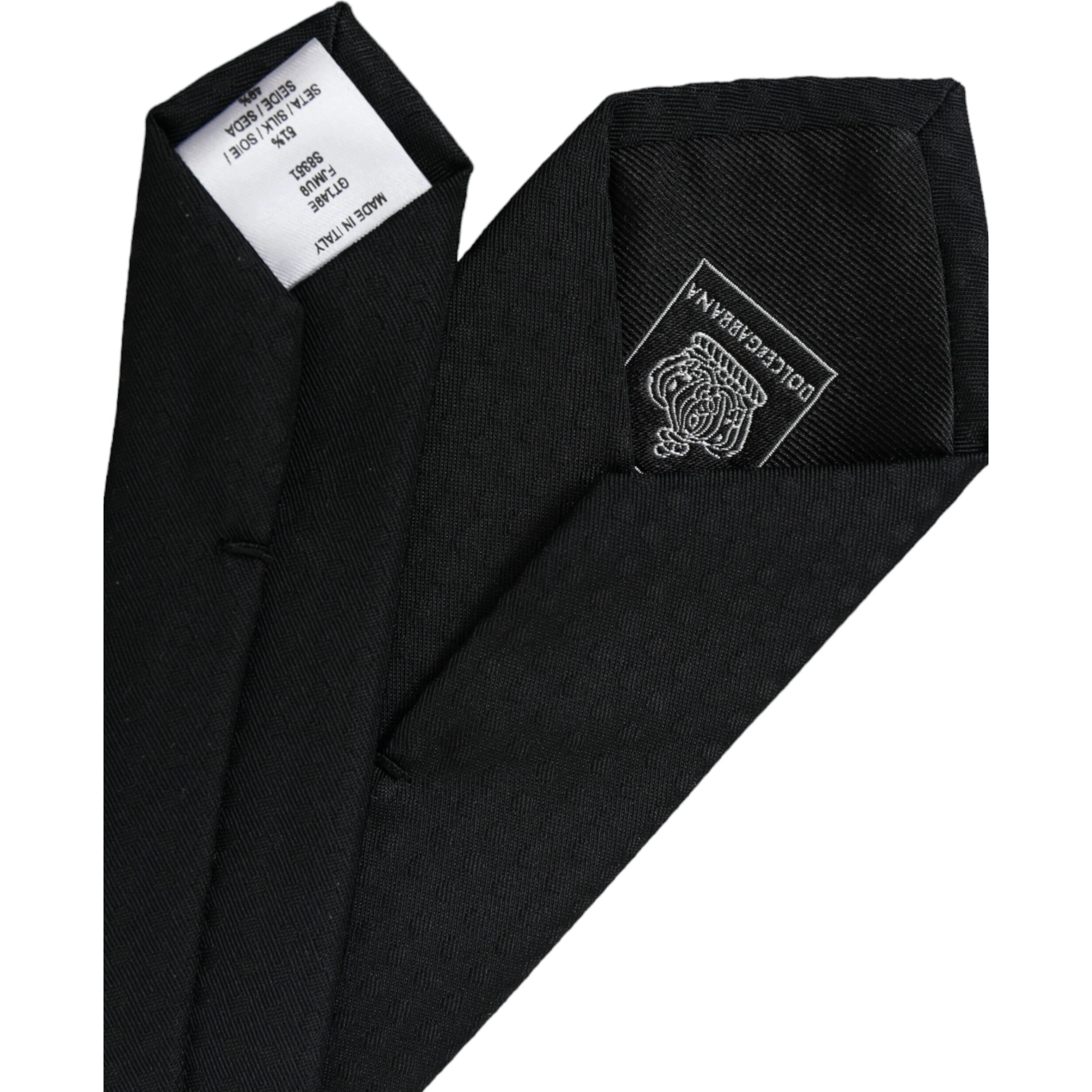 Black 100% Silk Adjustable Necktie Face Mask