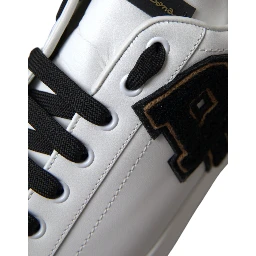 White Leather DG Logo Casual Low Top Sneakers Shoes