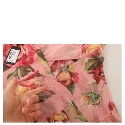 Pink Silk Floral Print Layered Maxi Dress