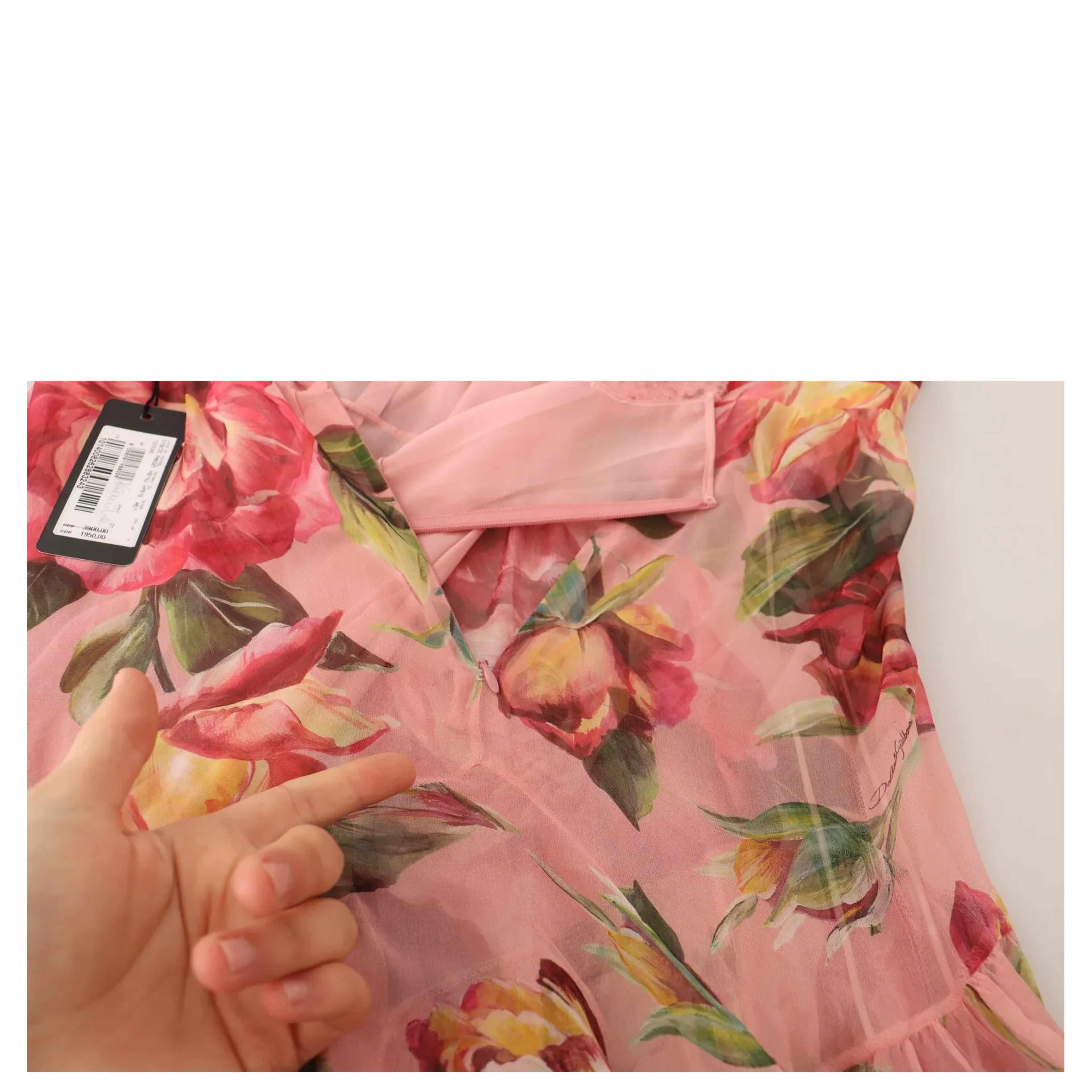 Pink Silk Floral Print Layered Maxi Dress