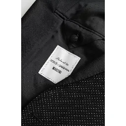 Black Jacquard MARTINI Single Breasted Coat Blazer