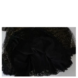 Black Gold Crystal Heart A-line Dress