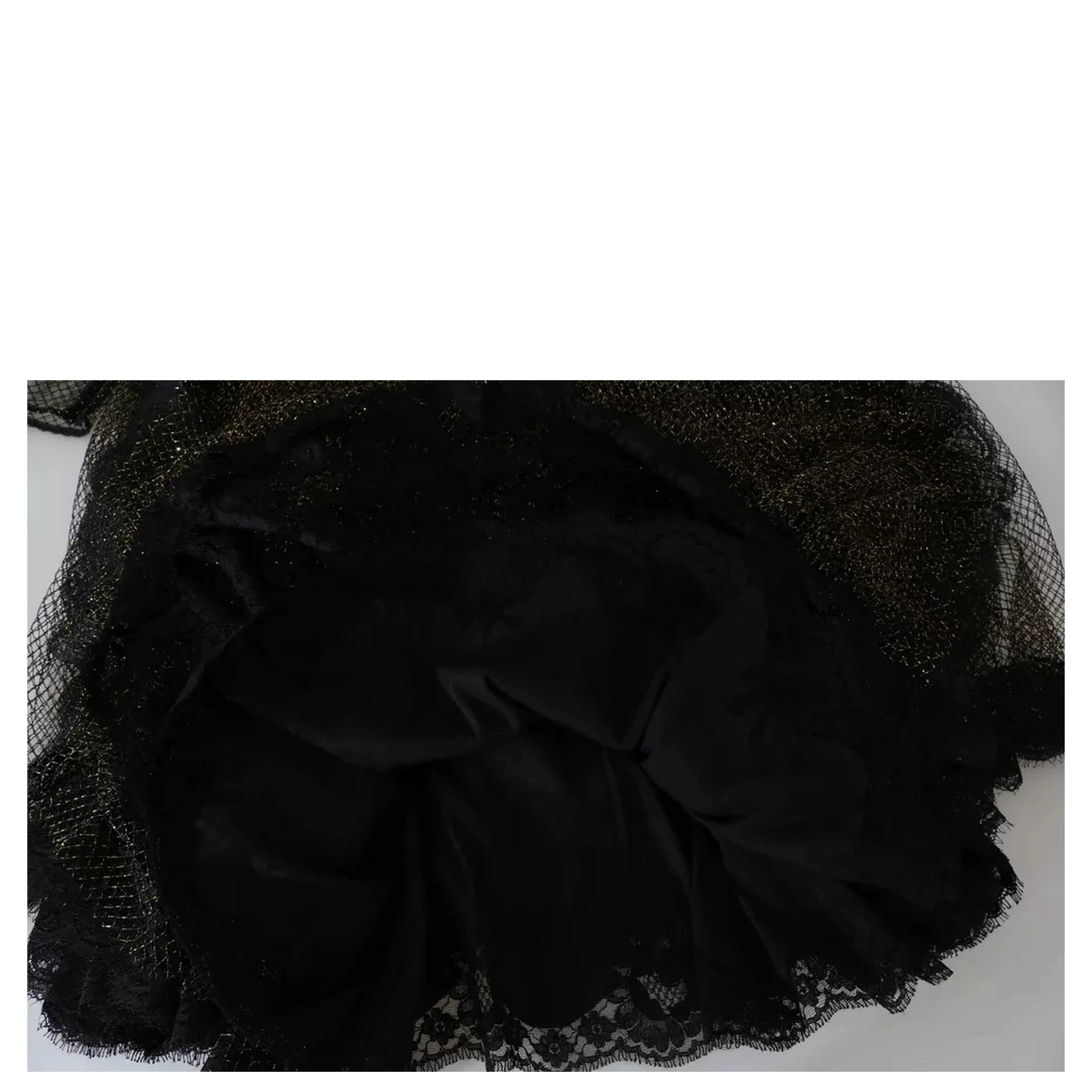 Black Gold Crystal Heart A-line Dress