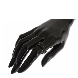 Black CZ 925 Sterling Silver Womens