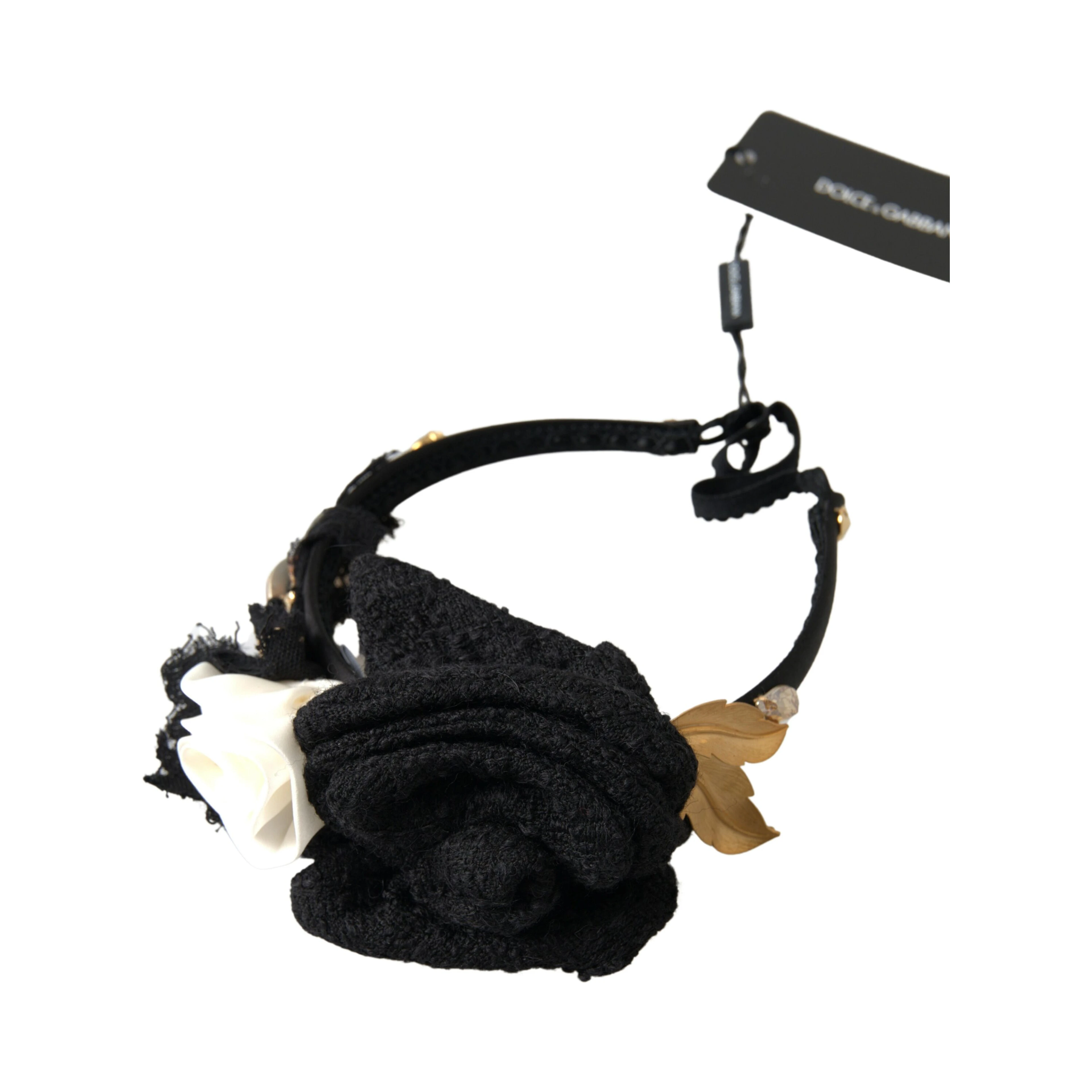 Diadem Headband Tiara White Rose Crystal Hair Gold