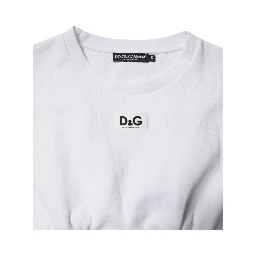 White Cotton Blend Corset Style Blouse Top