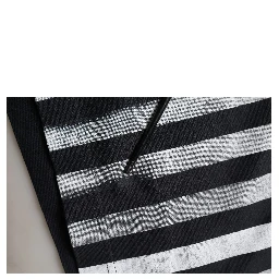 Blue Striped Print Cotton Crew Neck T-shirt