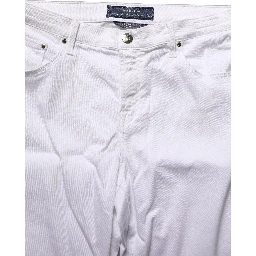 White Skinny Fit Mid Waist Men Denim Trouser Jeans