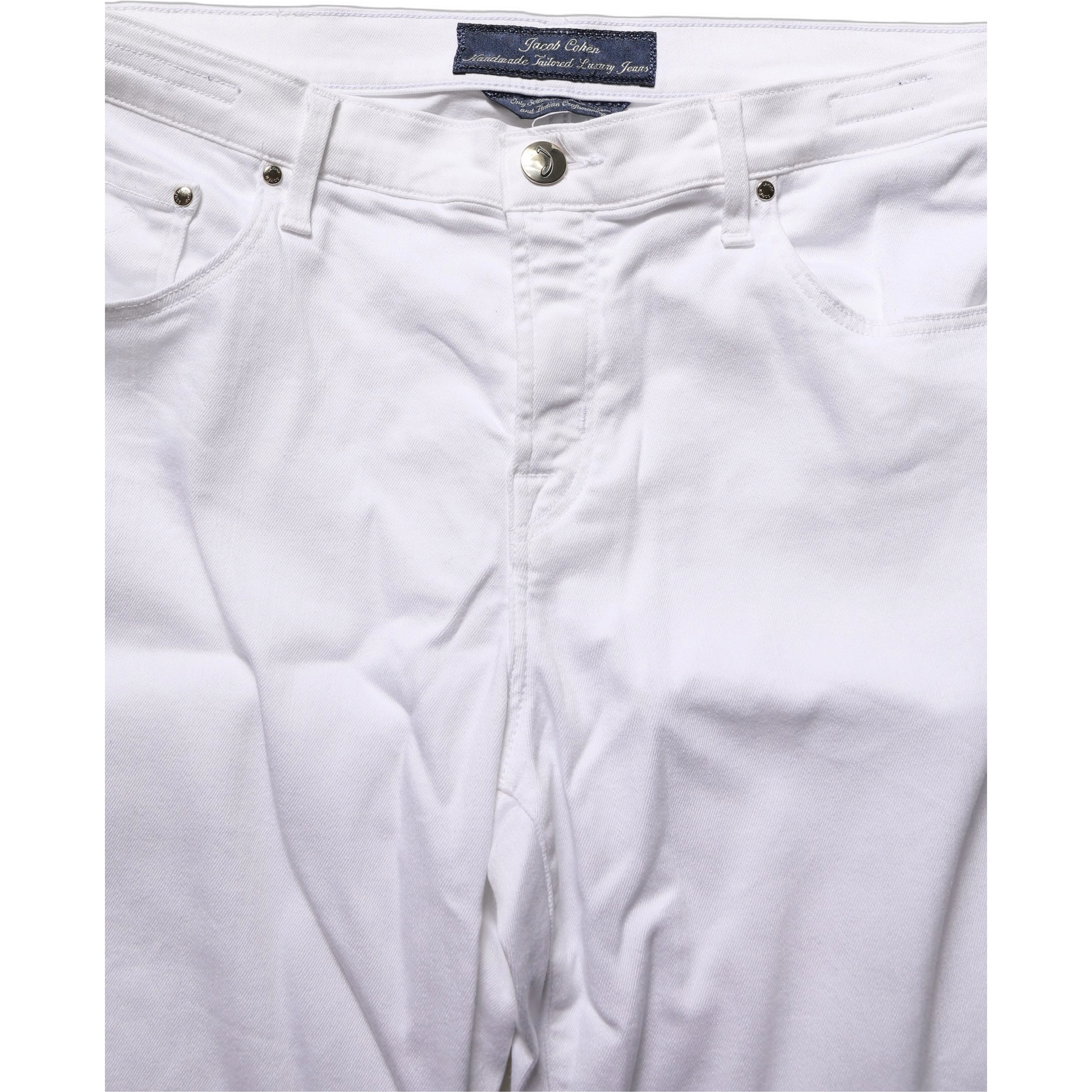 White Skinny Fit Mid Waist Men Denim Trouser Jeans