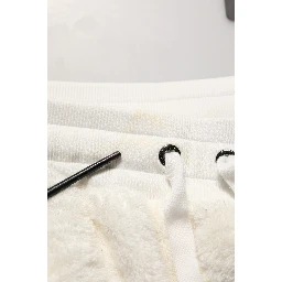 Off White Terry Cotton Plush Men Jogger Pants