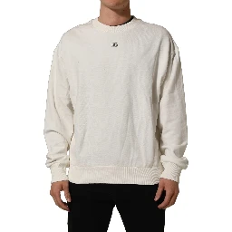 White DG Logo Crew Neck Sweatshirt Sweater