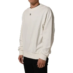 White DG Logo Crew Neck Sweatshirt Sweater