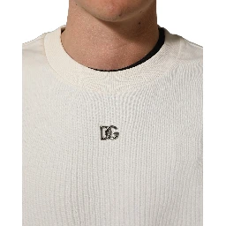 White DG Logo Crew Neck Sweatshirt Sweater