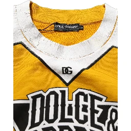 Yellow Crew Neck Jersey Sweatshirt Sweater