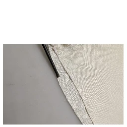 Off White Silk Straight Wide Leg Trouser Pants