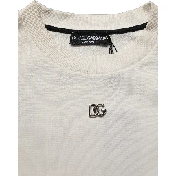 White DG Logo Crew Neck Sweatshirt Sweater