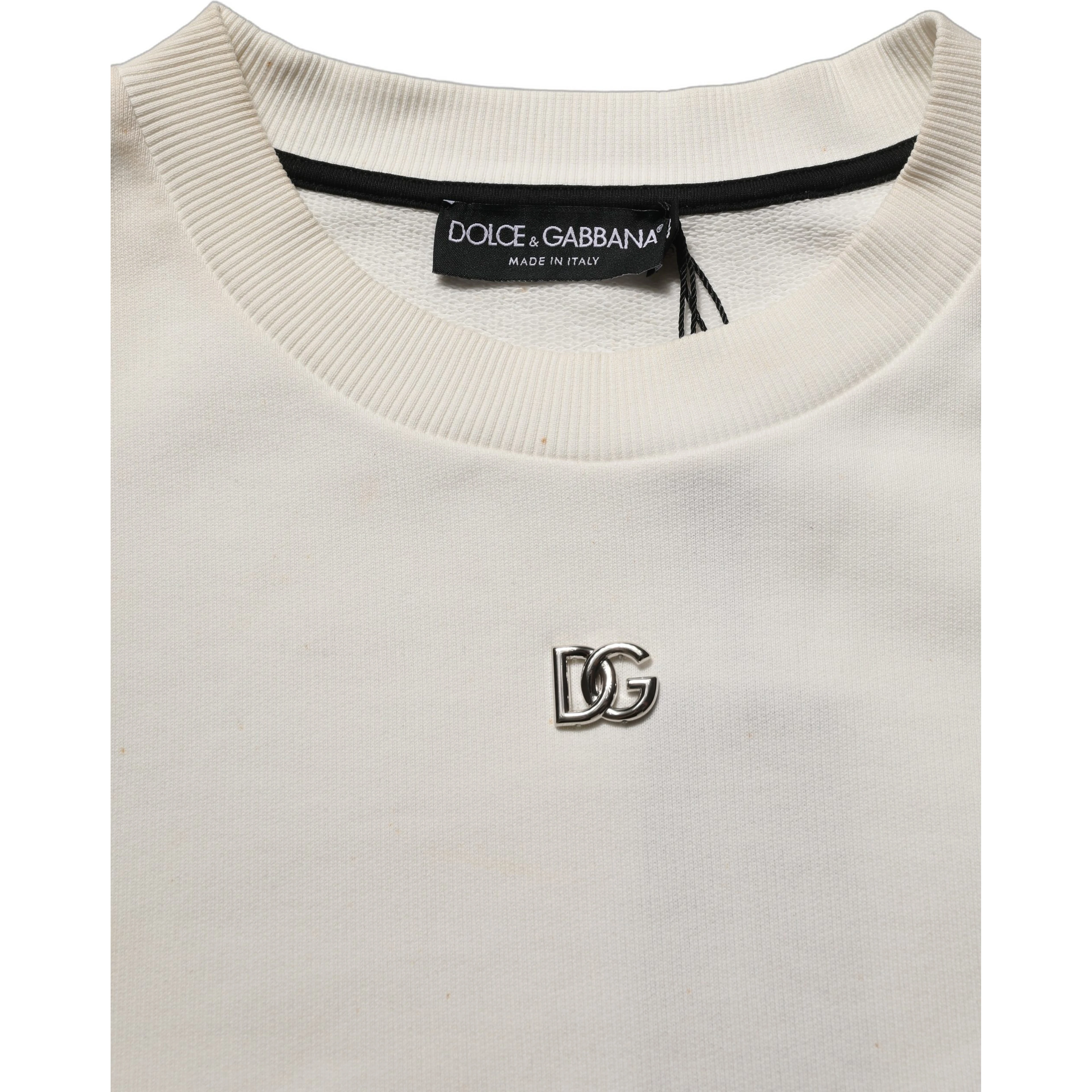White DG Logo Crew Neck Sweatshirt Sweater