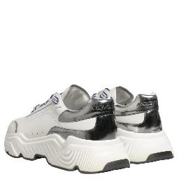 White Silver Daymaster Low Top Men Sneakers Shoes