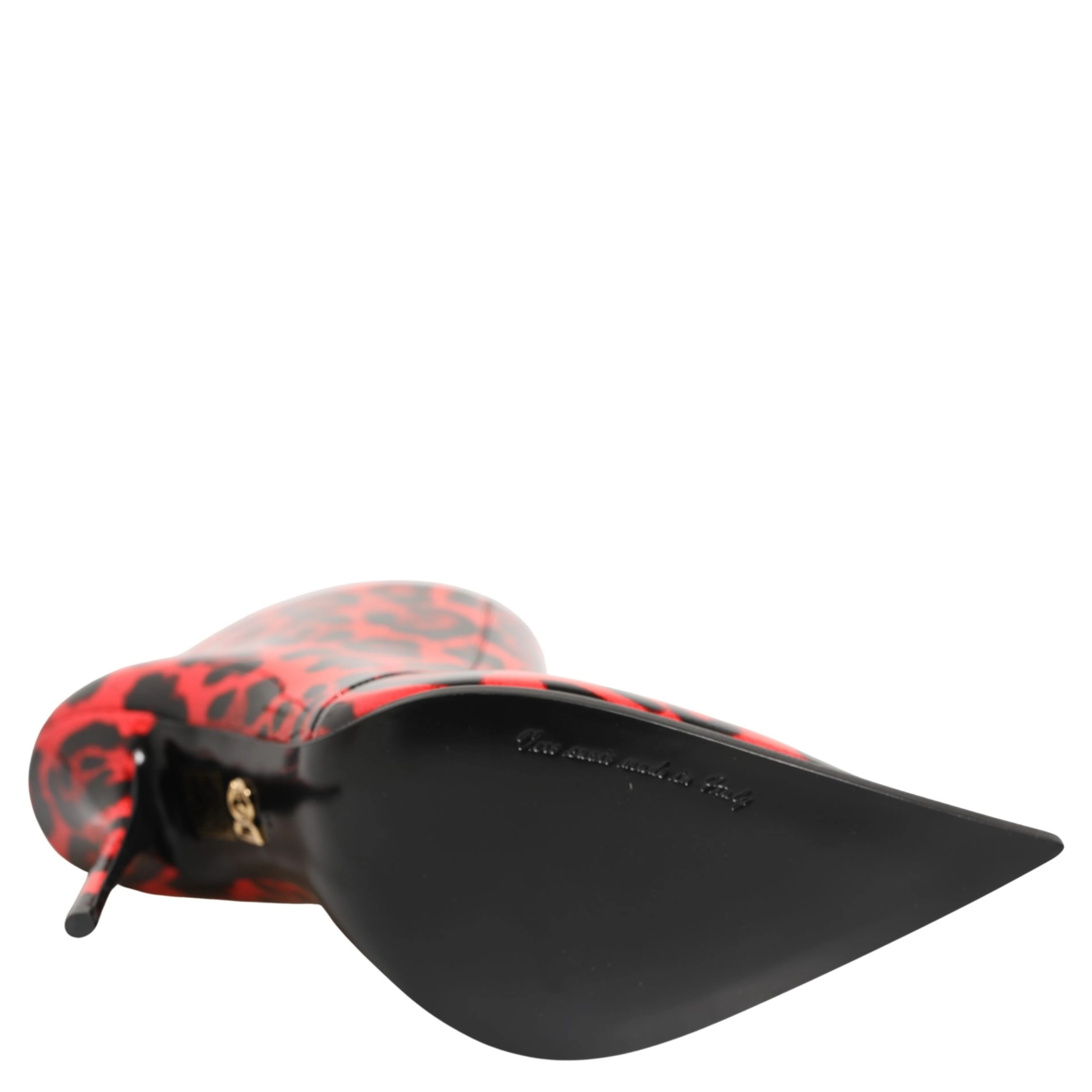 Red Leopard Cardinale Ankle Boots Shoes